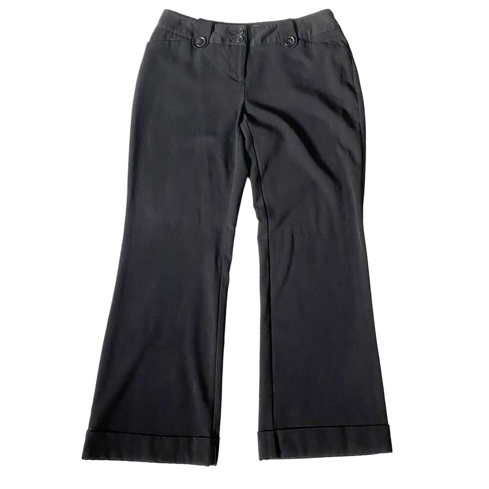 Womens Dress Pants y2k Flared Apt. 9 Black Womens Size 8 Petite